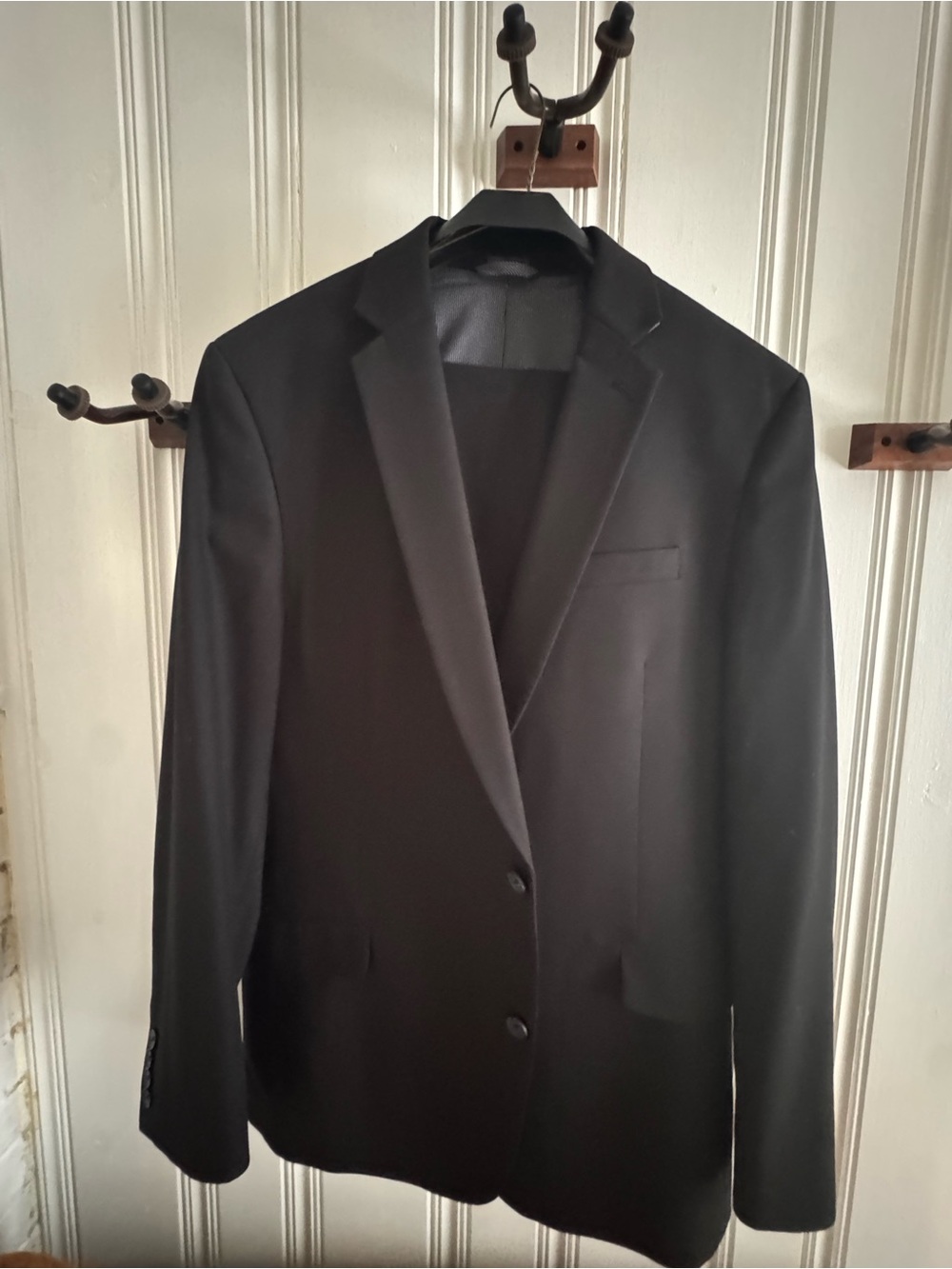 Madison Black Two-Button Notch Lapel Suit